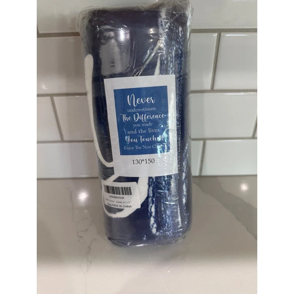 Retirement Gift Throw Blanket 51 x 59 “Never Underestimate the Difference